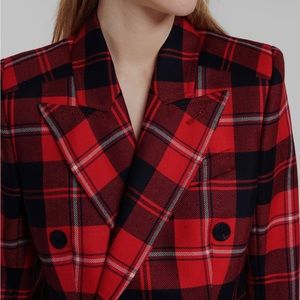 Balenciaga Checkered Wool Coat
